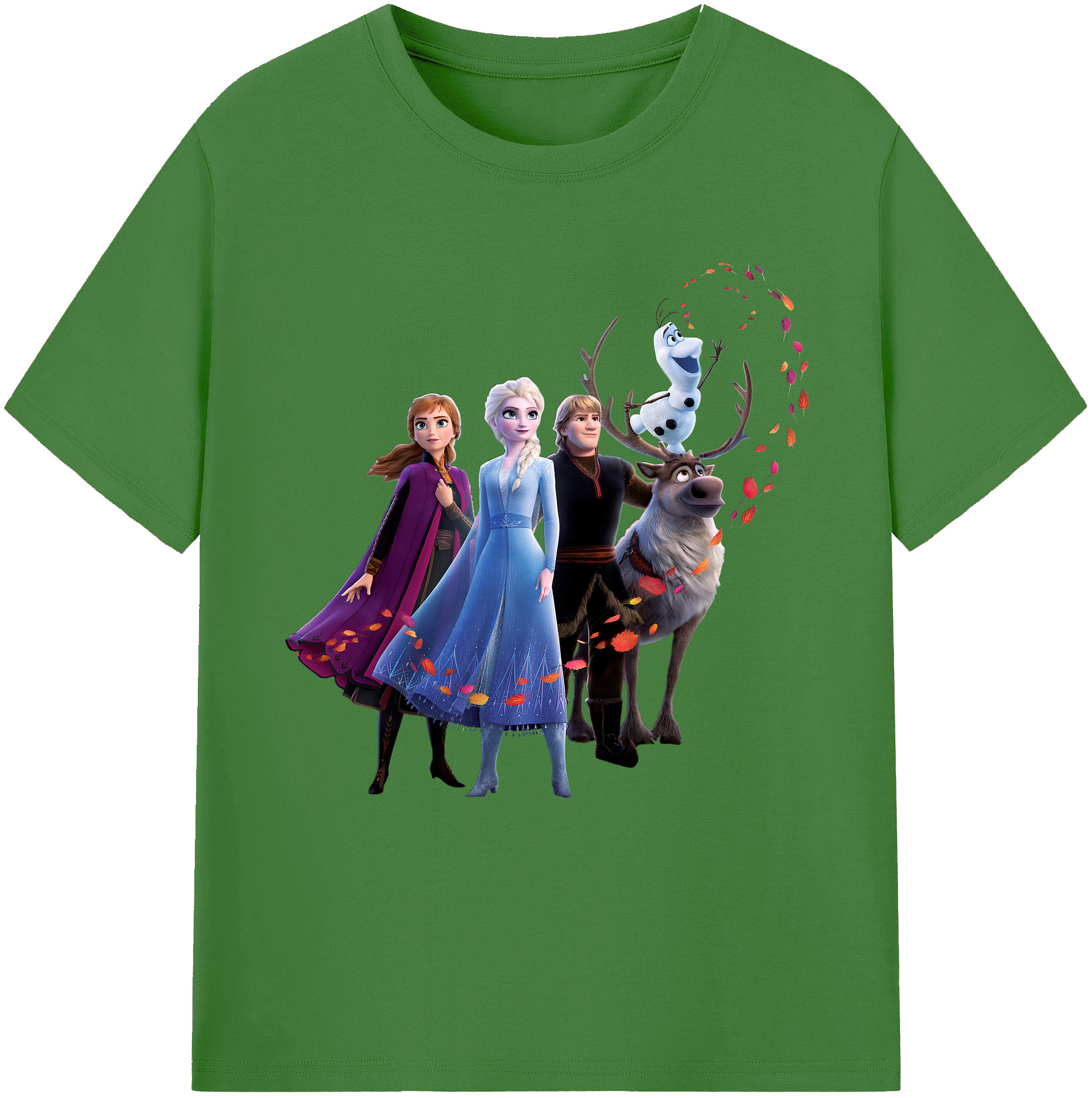 （画像用） アナと雪の女王 アンナ エルサ Frozen Anna Elsa レディースカジュアルプリントTシャツ（綿100％）
